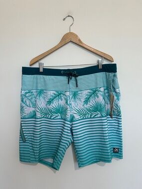 ZeroXposur Men’s Swim Trunks Wave Zion Print Size XL NWT